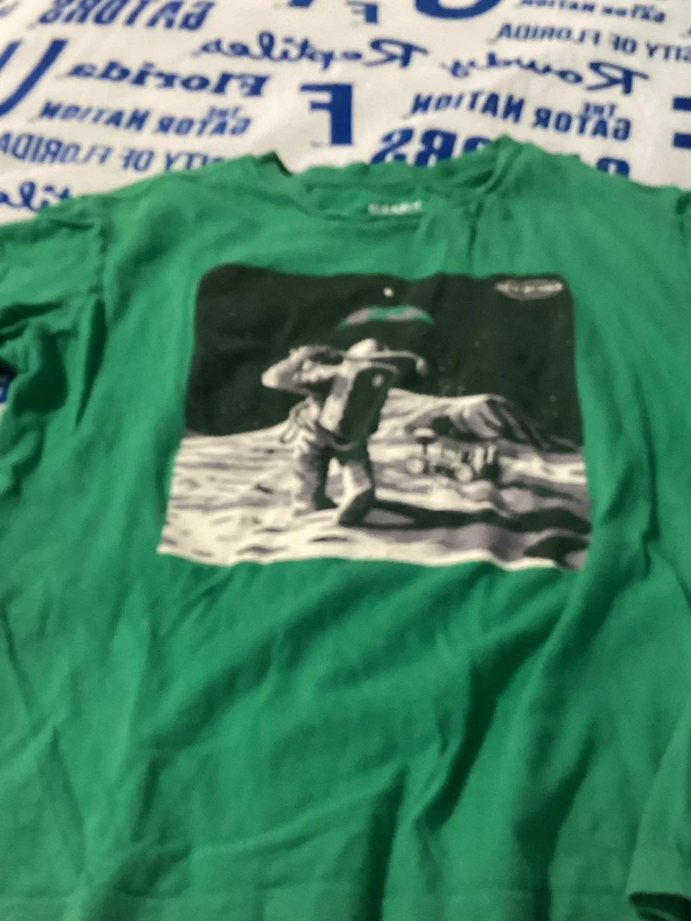 Old Navy Bright Green Tee with White Logo